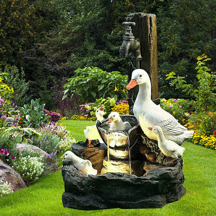 Tranquil Waters Duck Feature Gentle Flow for Relaxing Outdoor Spaces