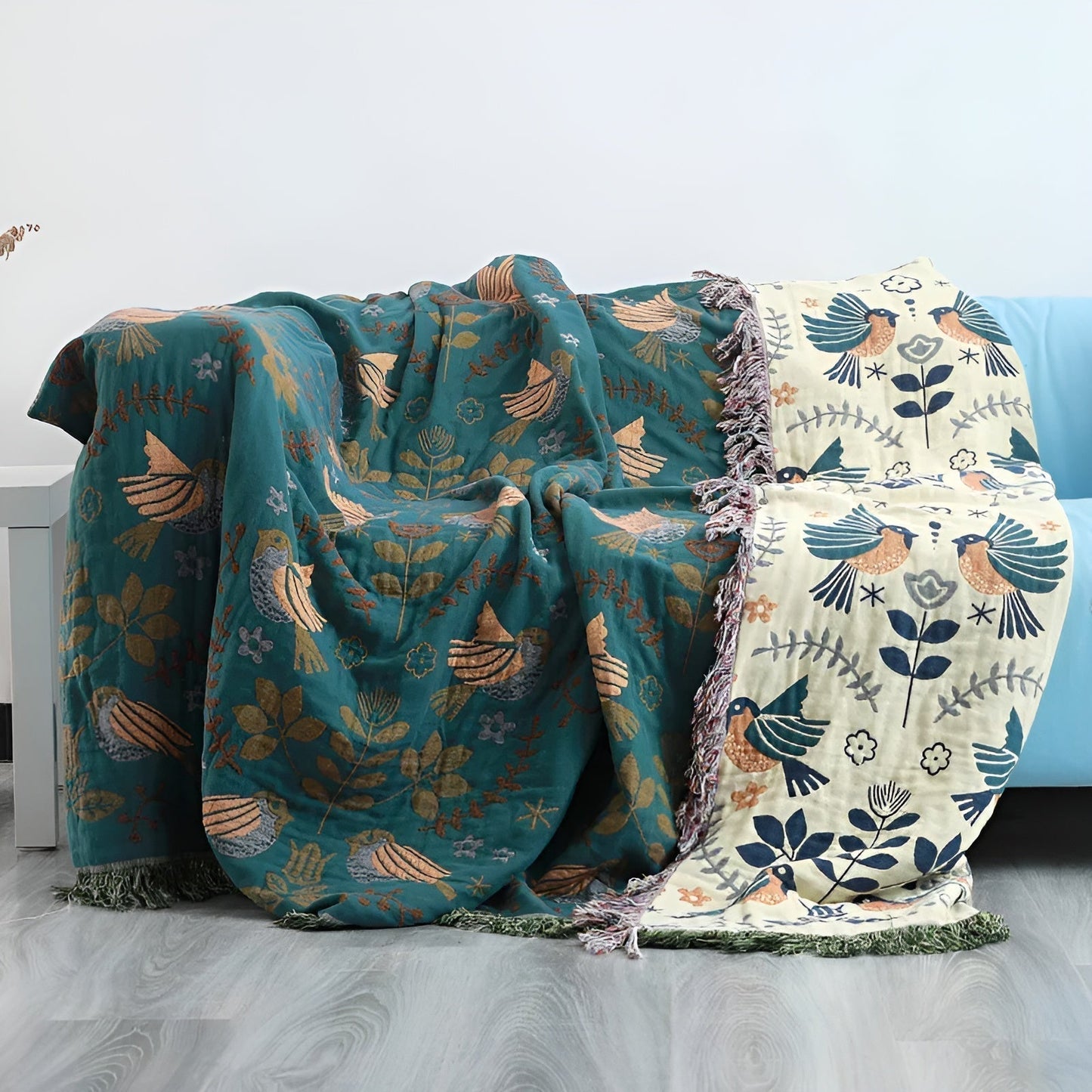 Forest Serenity Reversible Quilt Pure Cotton for Natural Comfort