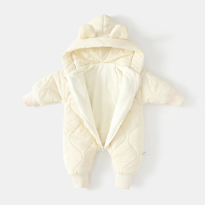 Frosty Friend Bear Romper Cute Cartoon Design for Warm Winter Snuggles