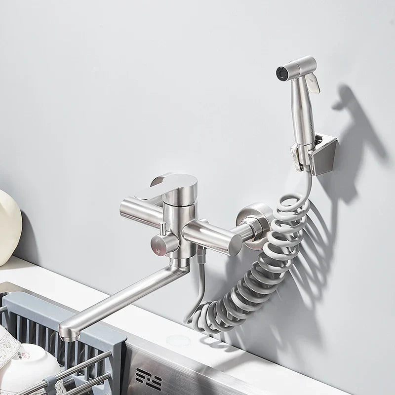AquaPure Minimalist Wall Mixer Elegant Design Precise Spray
