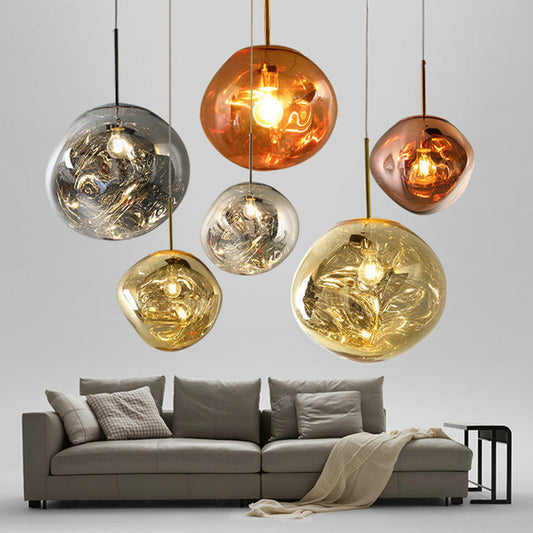 ScandiGlow Modern Glass Ceiling Fixture Elegant Nordic Illumination