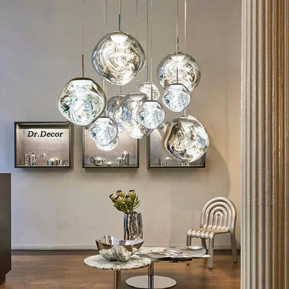 ScandiGlow Modern Glass Ceiling Fixture Elegant Nordic Illumination