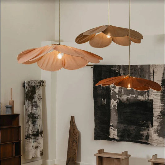 Petal Aura Hanging Light Elegant Floral Silhouette Ambient Glow